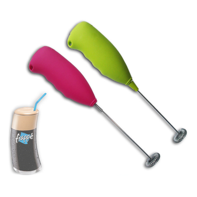 HB-301 Alimentado por bateria com certificação FDA S0pring Head Coffee Tool Espuma de Leite Espuma Latte Cappuccino Hand Blender